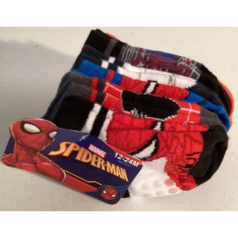 Spider-Man Boys Size 18-24 Months 6 Pack of Socks